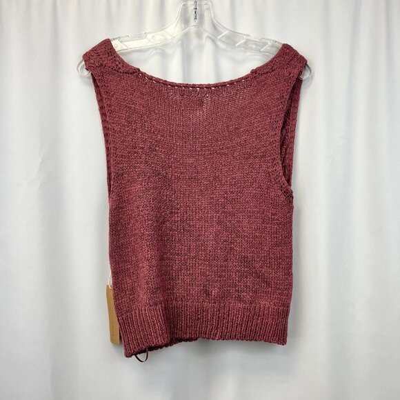Dreamers by Debut Womens Rosewood Sleeveless Surplice Neck Sweater Size XL - Picture 2 of 11